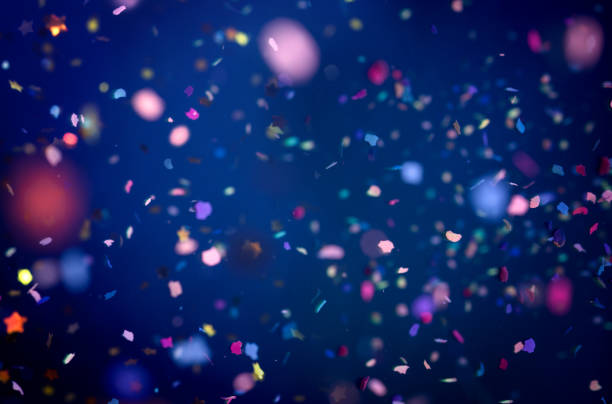 Dark blue background with confetti horizontal